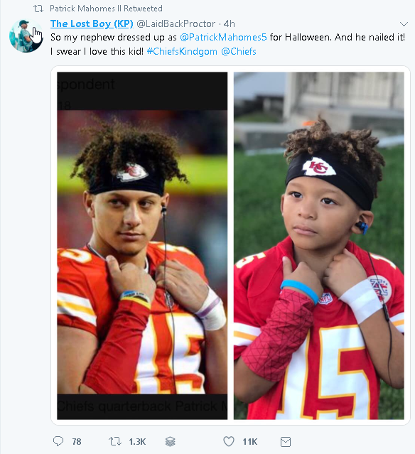 Liberty First Grader Wins Halloween With Patrick Mahomes Costume
