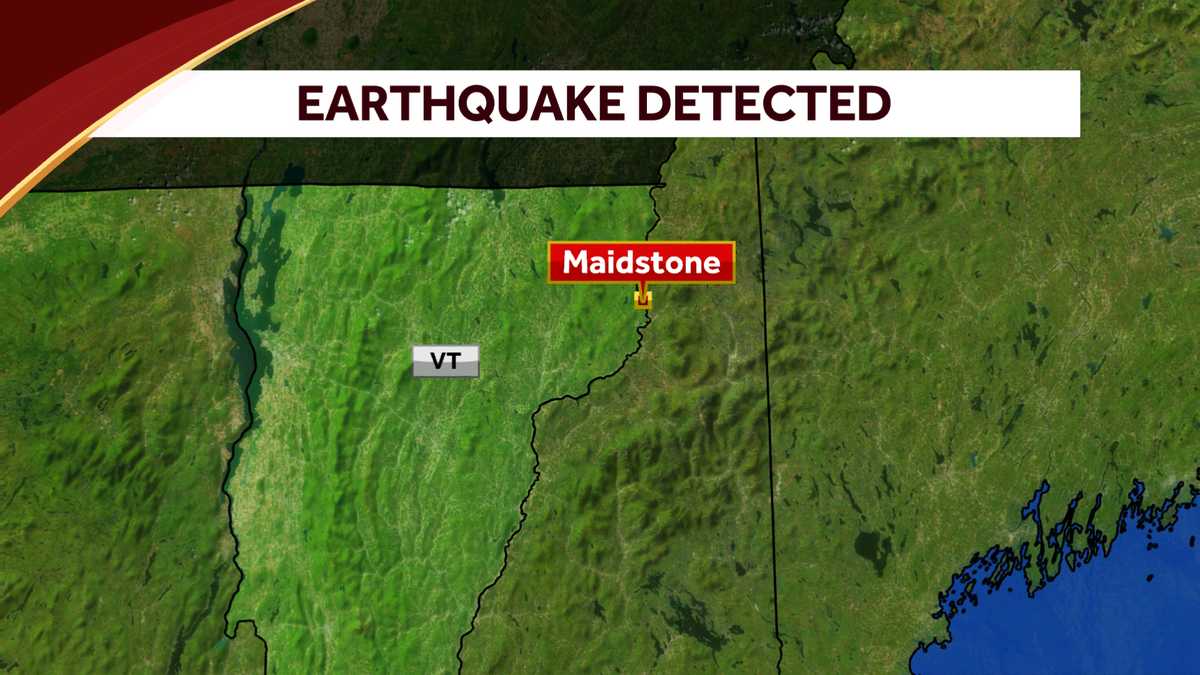 Earthquake detected in Maidstone, Vermont