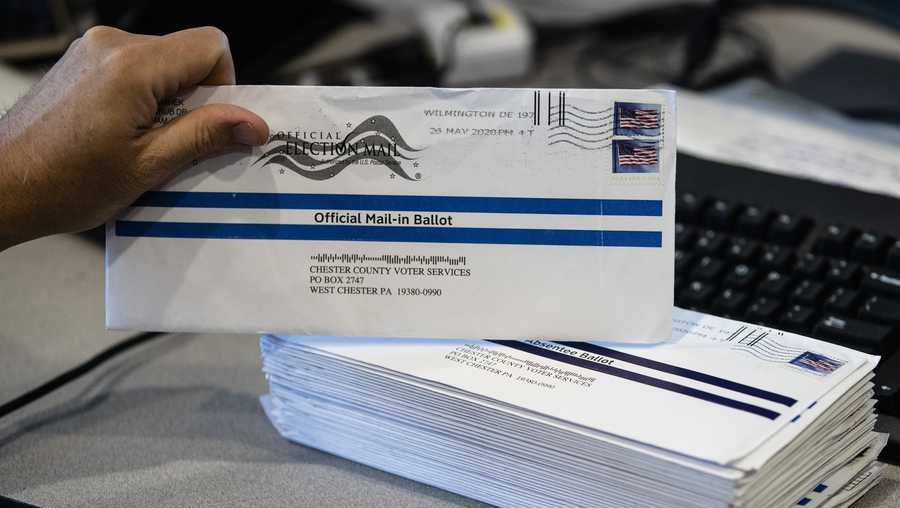 FILE - Mail-in ballot