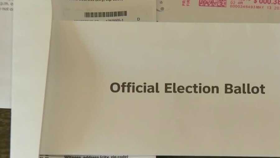 A mail-in ballot