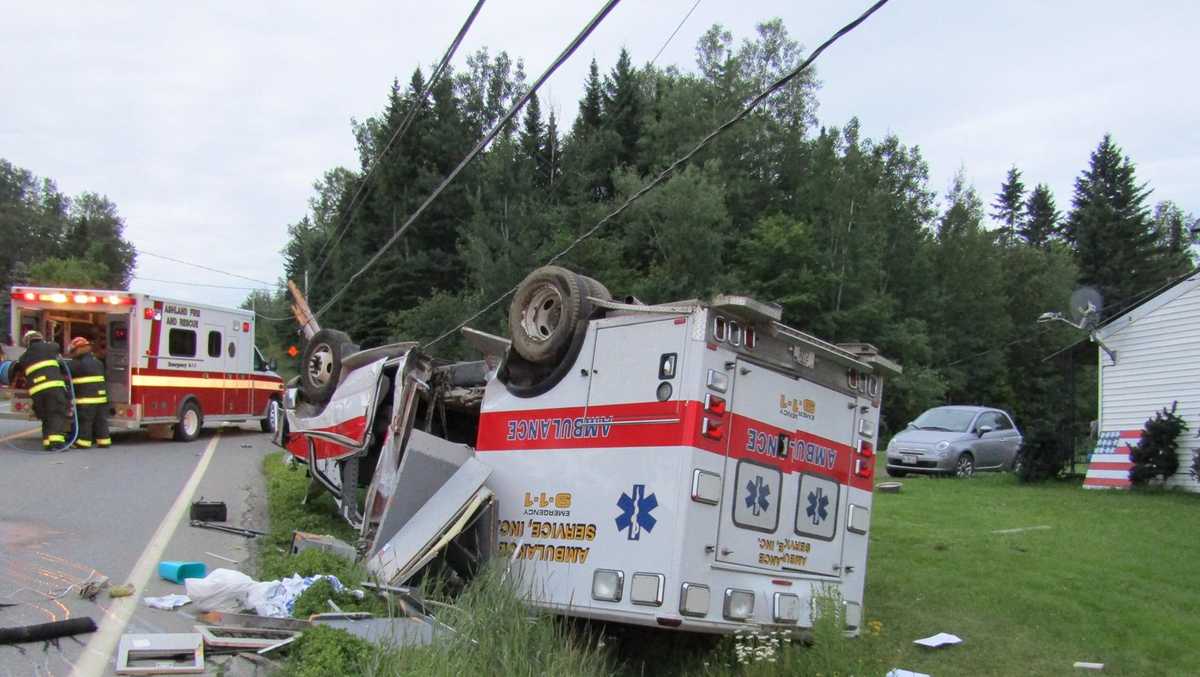 Ambulance driver falls asleep at the wheel, crashes rig