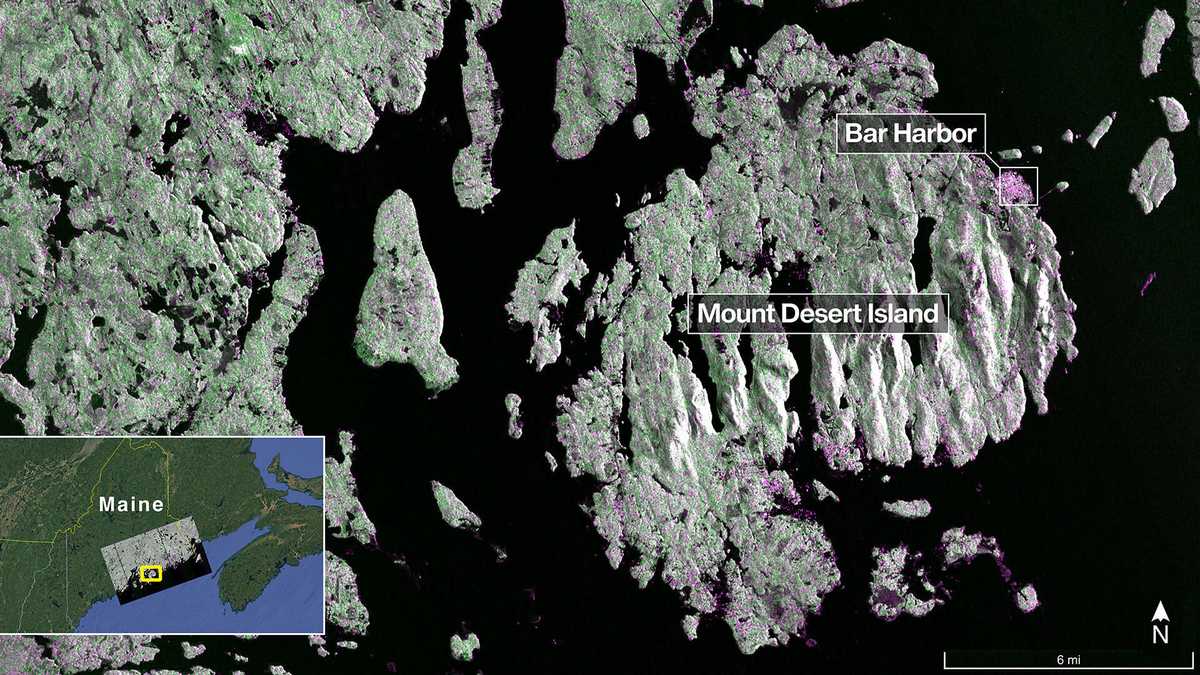 Maine's coast featured in first radar images from new Earth-mapping satellite