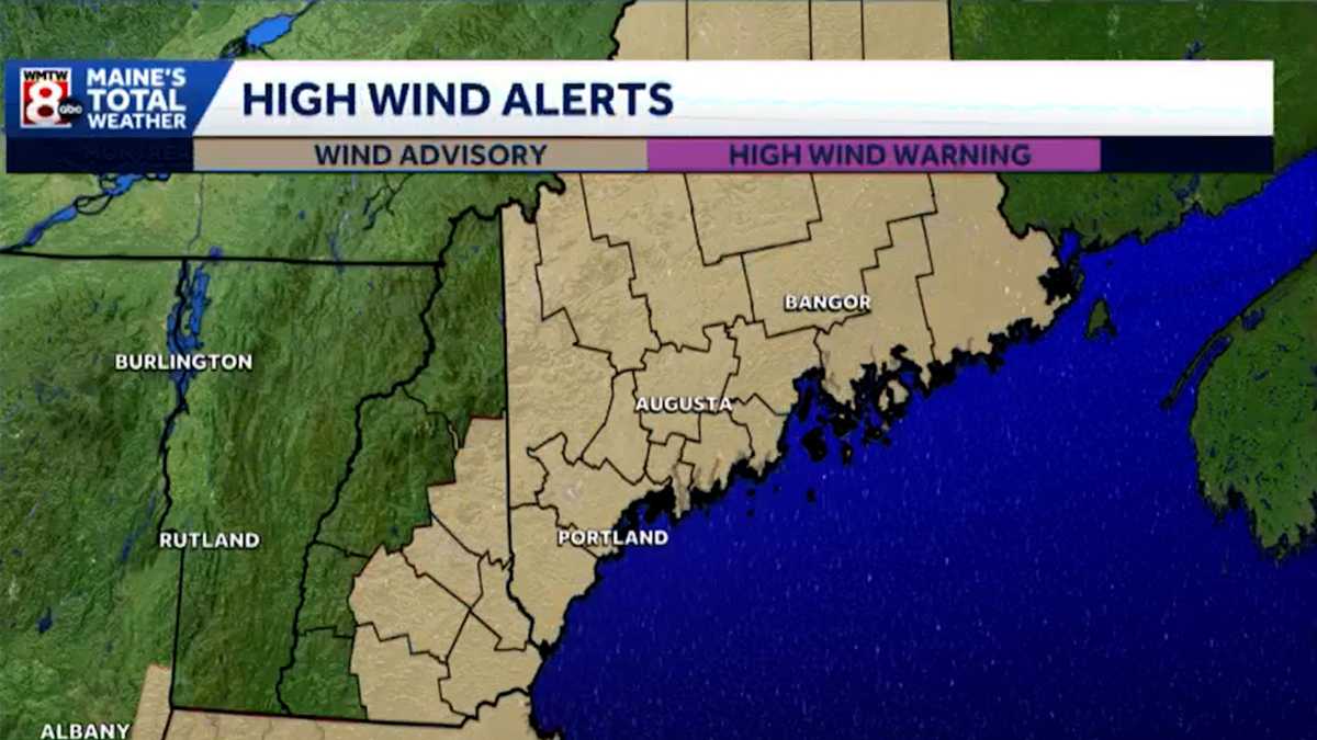 Wind advisory in effect throughout Maine for Election Day