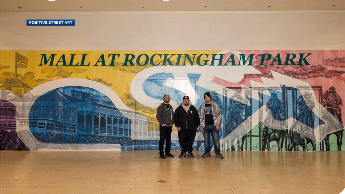 Mural displayed at Mall at Rockingham Park in Salem, NH