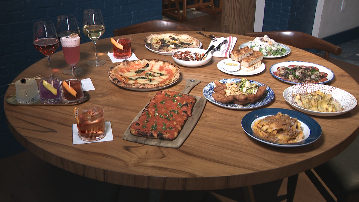 Italian eating at Mama Luca's