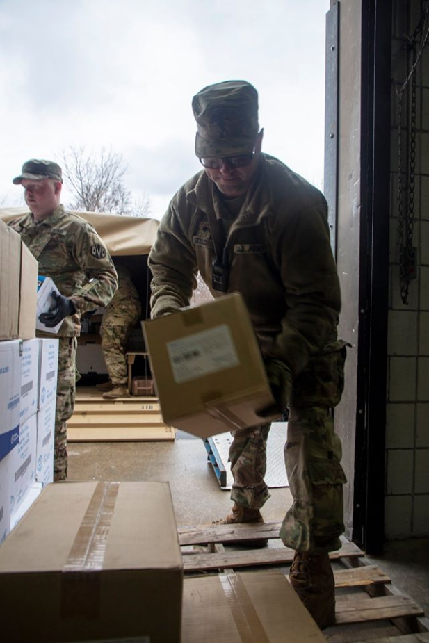 Mass. National Guard delivers medical supplies to distribution center