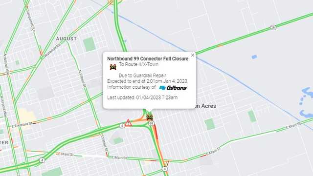 Highway 99 connector ramp to State Route 4 in Stockton closed for emergency repairs - Vimarsana News