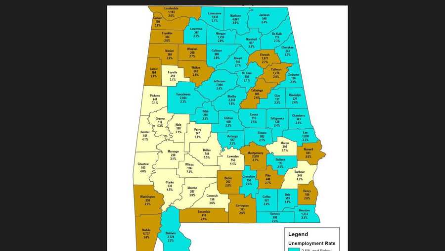 Alabama holds its record-low unemployment for August 2023