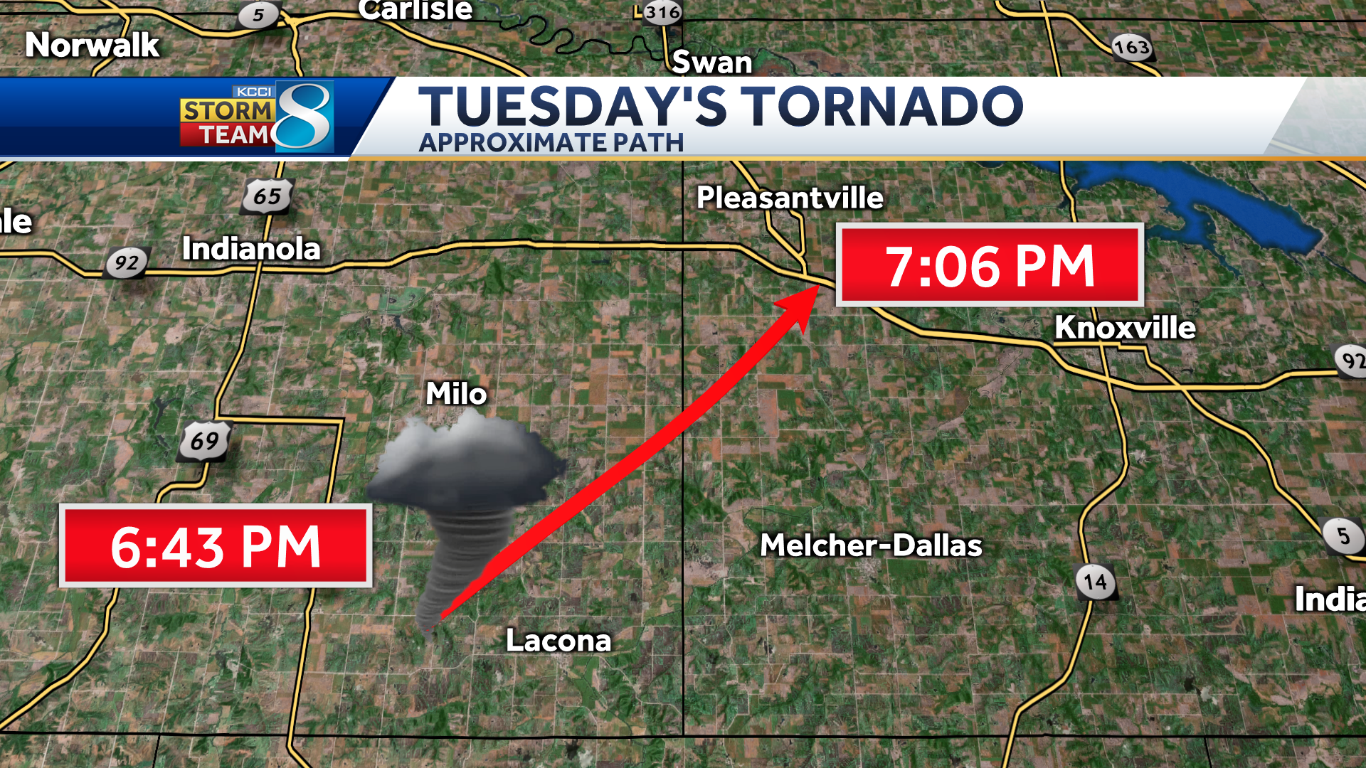 National Weather Service Confirms EF 1 Tornado In Iowa   Map 642dec20e72cf 