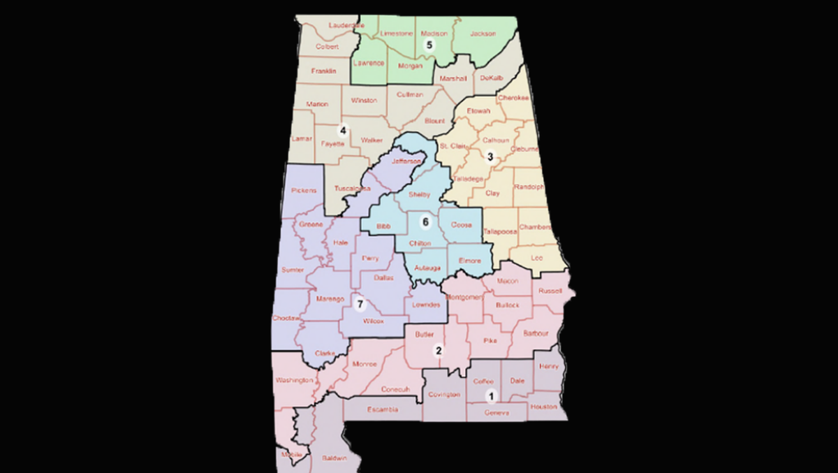 Alabama's new congressional redistricting map selected