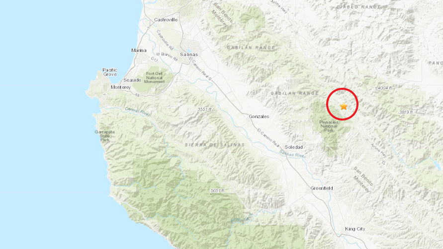 3.1 magnitude earthquake strikes near Soledad