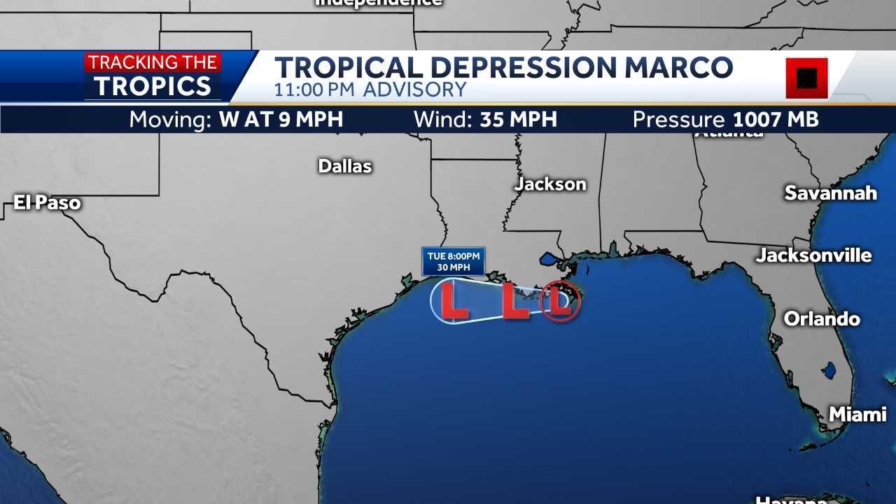 TRACKING THE TROPICS: Marco Weakens To A Tropical Depression