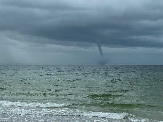 Waterspout spotted off of Marco Island on Thursday morning