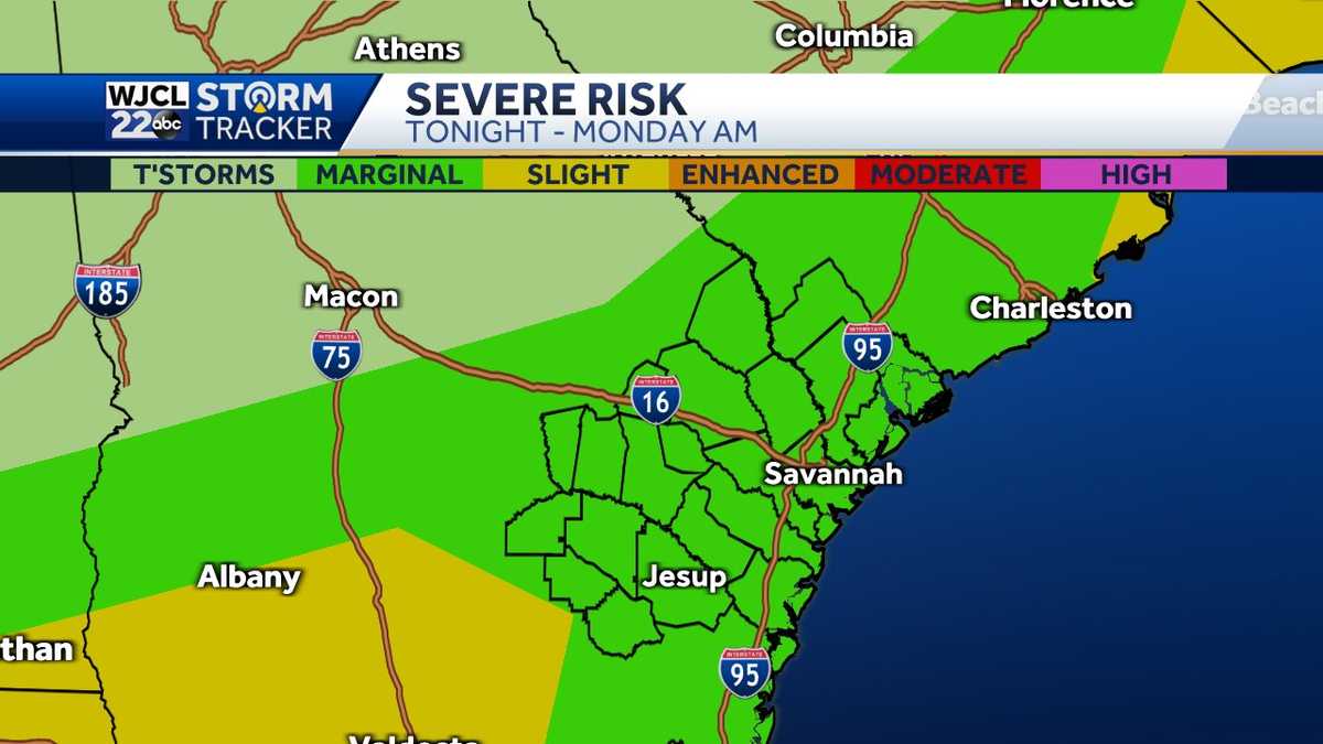 Strong To Severe Storms Possible Overnight Into Monday Morning