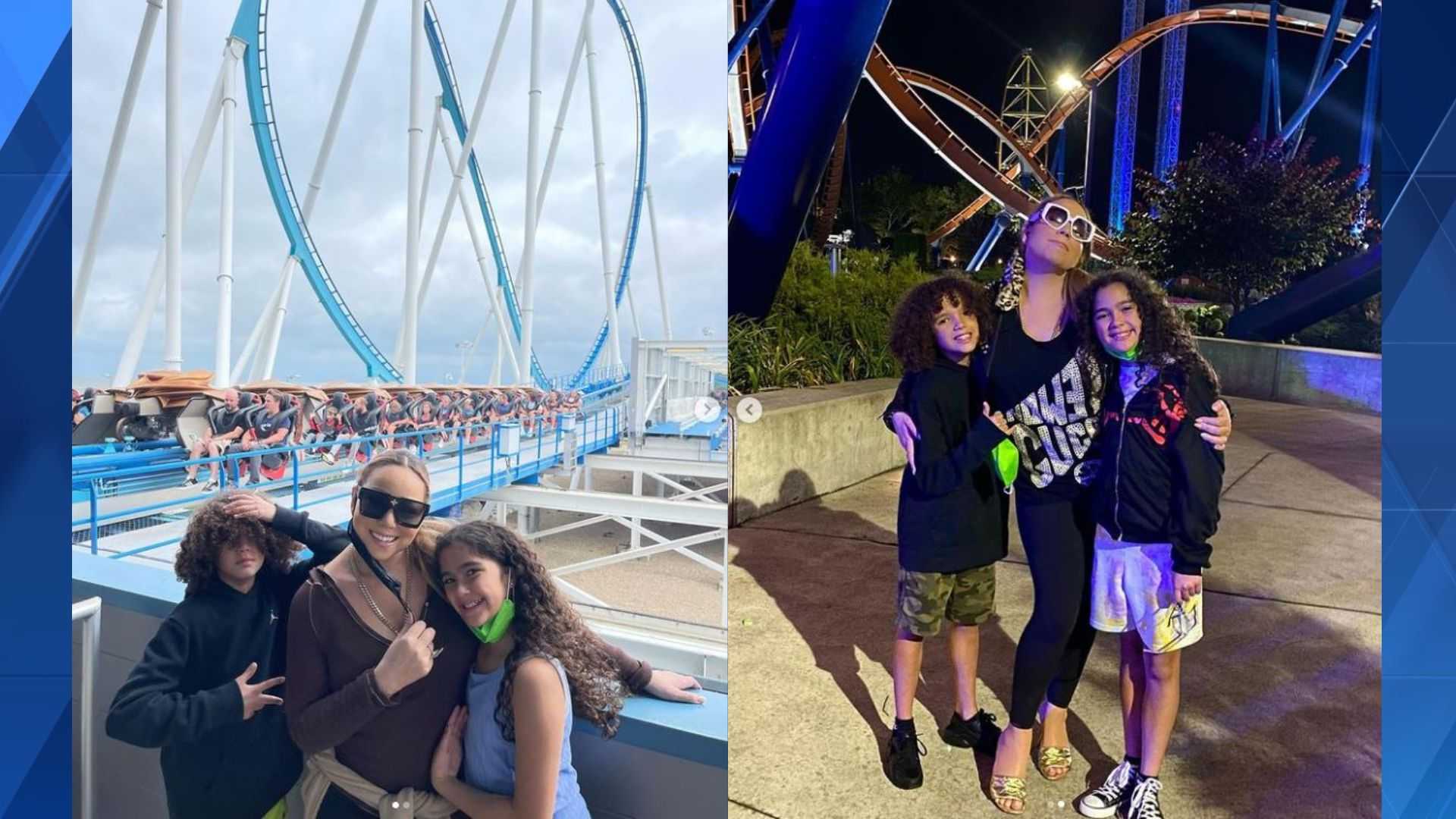 Pop star Mariah Carey spotted at Cedar Point on Labor Day