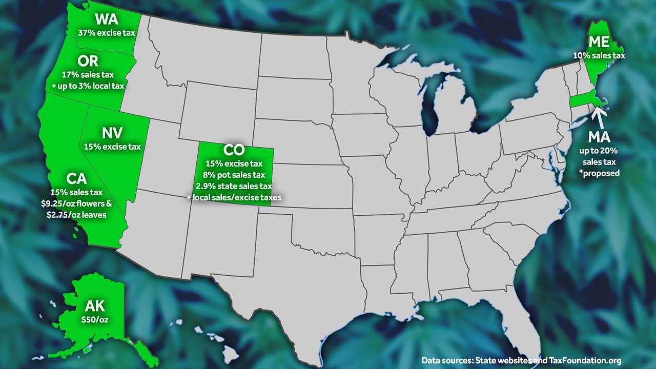 How Does The Proposed Mass. Marijuana Tax Rate Compare To Other States?