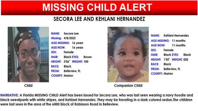Missing Child Alert for teen and baby in Marion County - Vimarsana News