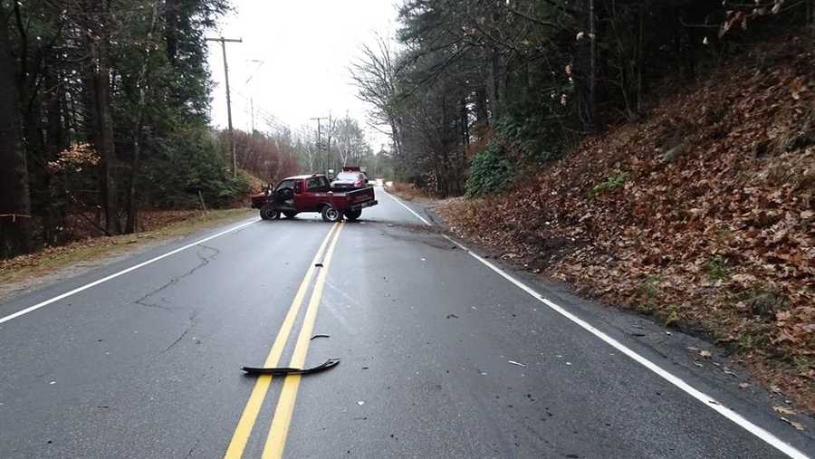 Crash involving two vehicles on Route 124 in Marlborough