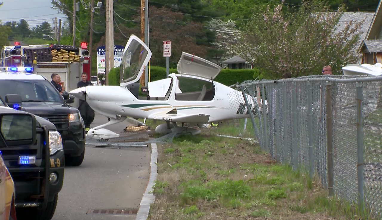 Small Plane Crashes Through Airport Fence