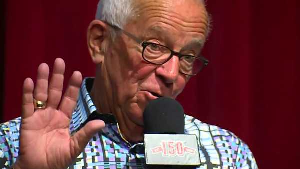 Marty Brennaman was joined by his son Thom, Bob Uecker in his