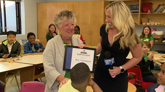 Longtime paraprofessional Mary Thompson shows no signs of slowing down at Jacob G. Elementary
