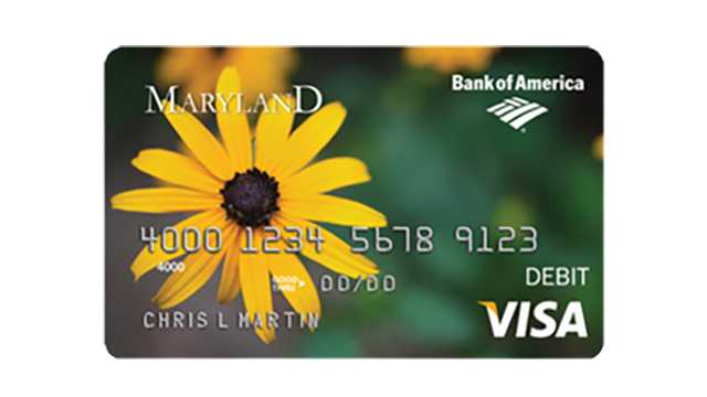 maryland bank of america unemployment debit card