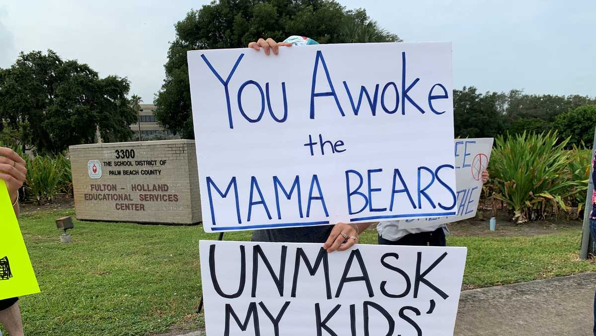 Palm Beach County parents, children protest mask mandate