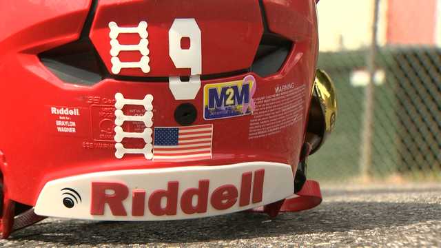 Mason Martin fundraiser helmet decals - Vimarsana News
