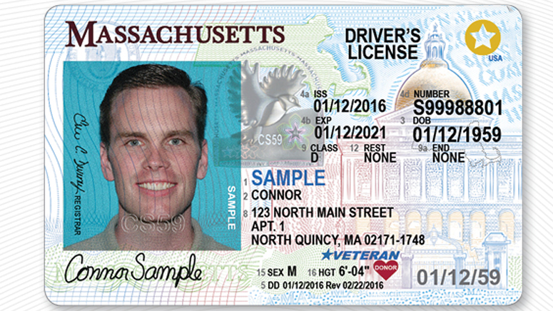 Real ID driver's license sample
