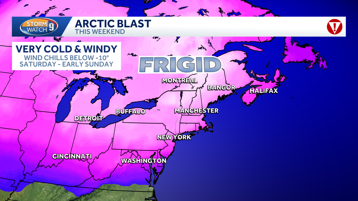 Light snow could create slick travel Wednesday evening in parts of NH; bitter cold this weekend