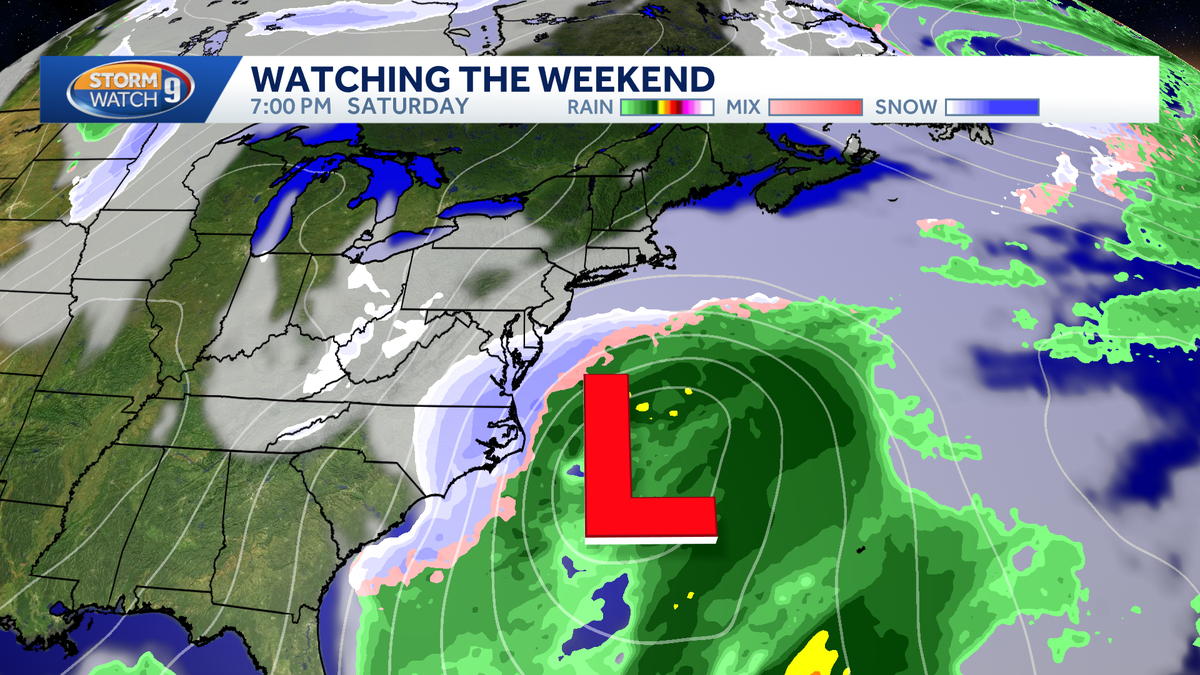 Weekend nor'easter storm track being watched closely; New Hampshire impacts look to be low