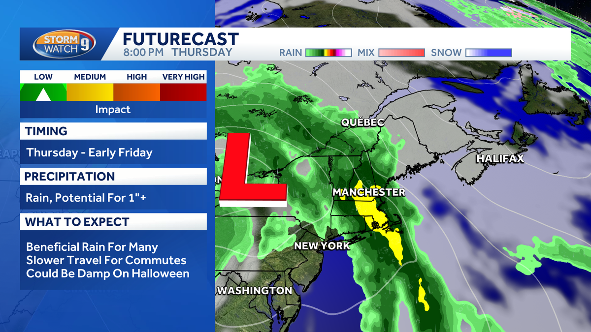 Rain expected at end of the week in New Hampshire; could trick-or-treaters encounter rain?
