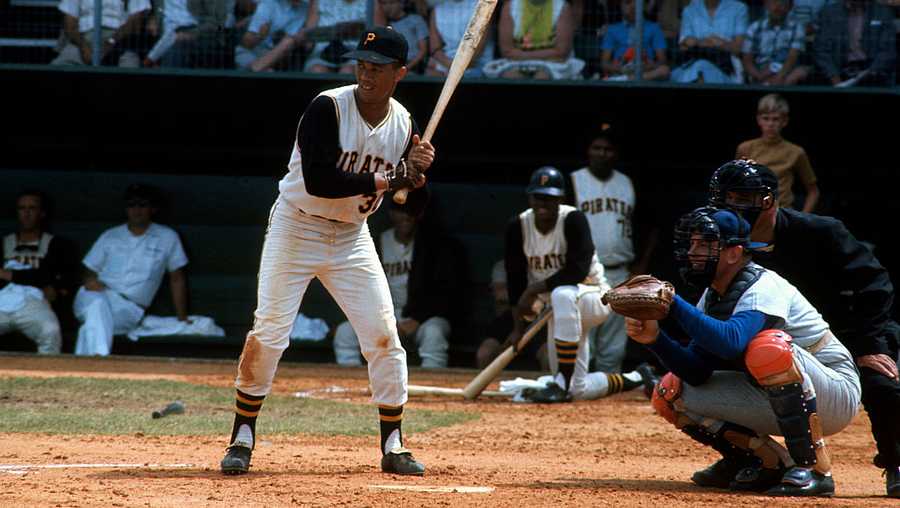 Maury Wills of the Pirates bats against the Dodgers during a game circa 1967 at Forbes Field in Pittsburgh.