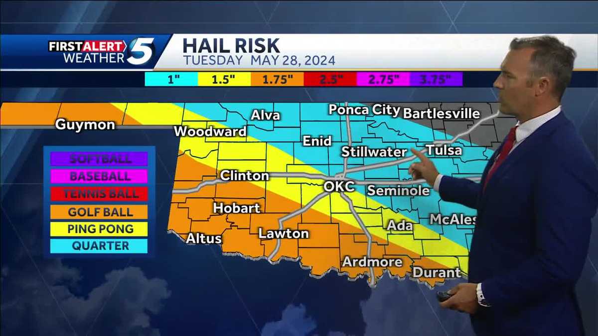 TIMELINE: Oklahoma could see storms with hail, tornado risk