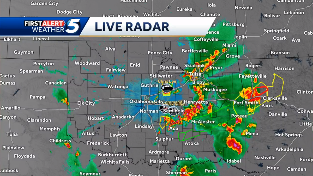 LIVE RADAR Tracking heavy rain, storms moving through Oklahoma