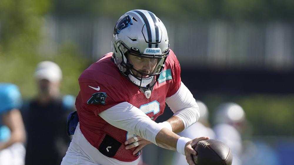 Panthers' Terrace Marshall Jr. carted off practice field with back