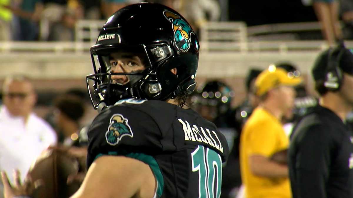 Coastal Carolina QB McCall to miss 3to6 weeks with injury