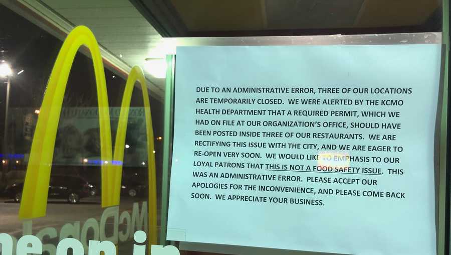 Multiple area McDonald s restaurants closed Wednesday for