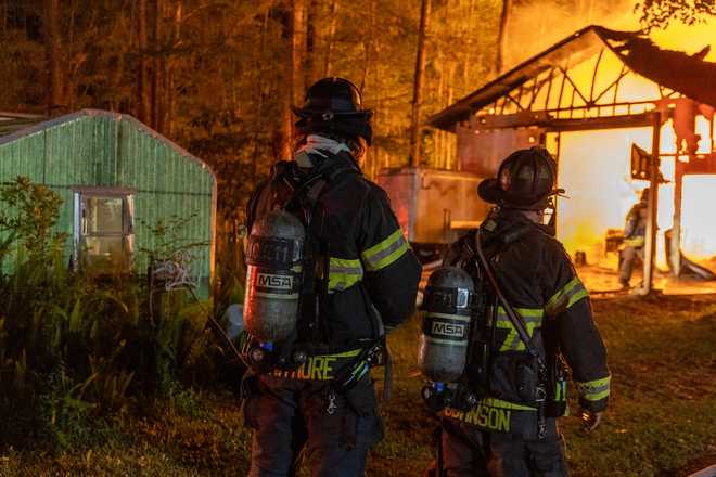 Marion County fire: Crews put out massive barn blaze
