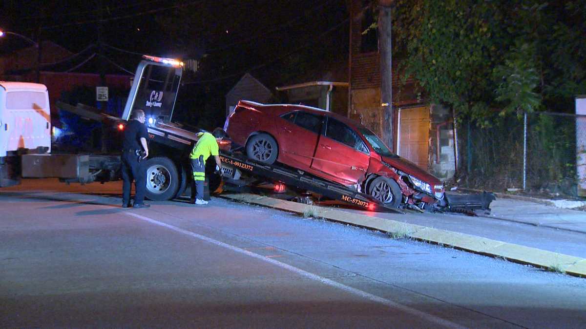 Person detained after crash in McKeesport