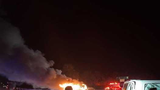 14 injured in fiery late-night Martin County crash