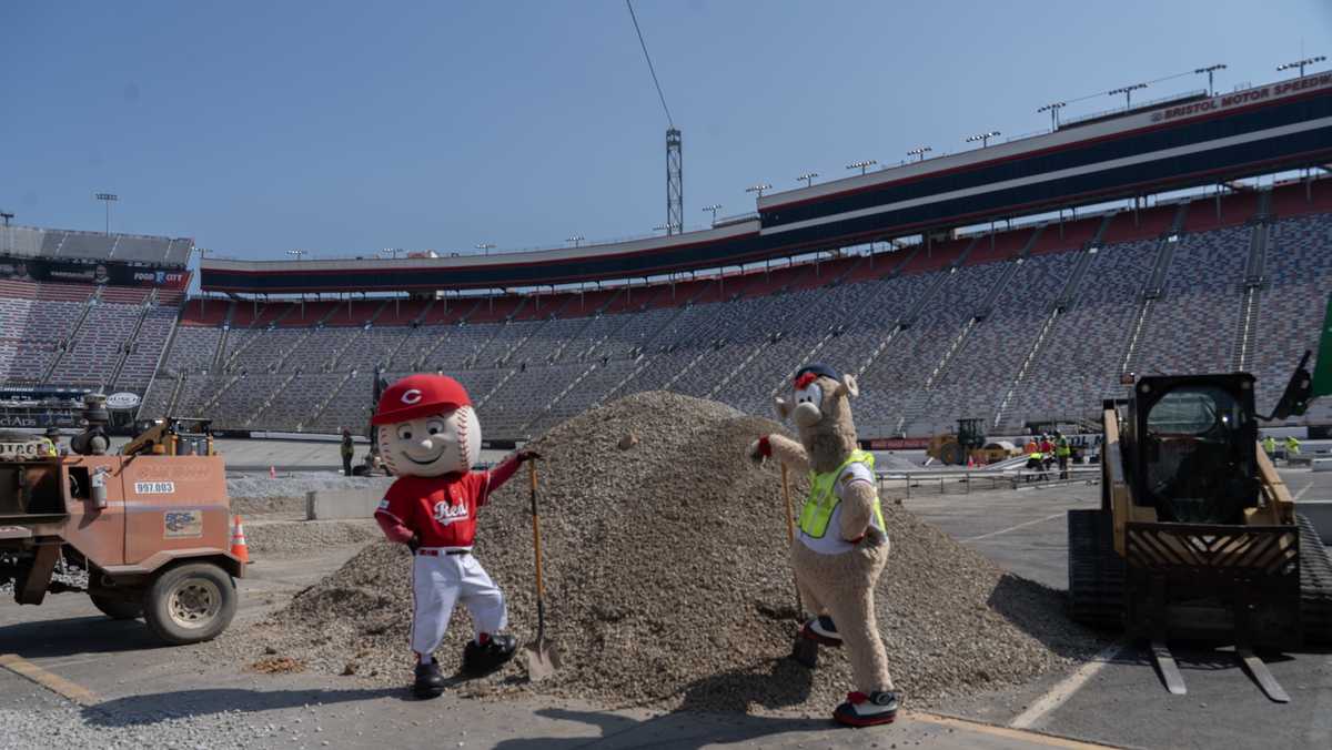 PHOTOS: From fast cars to fastballs—MLB transforms NASCAR track for ...