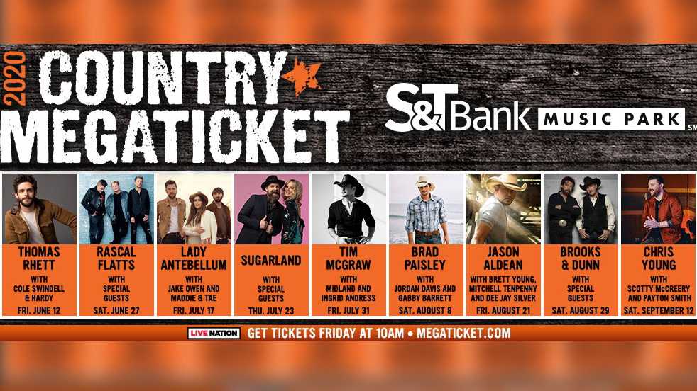 COUNTRY MEGATICKET Lineup announced for 2020 Country Megaticket at S&T