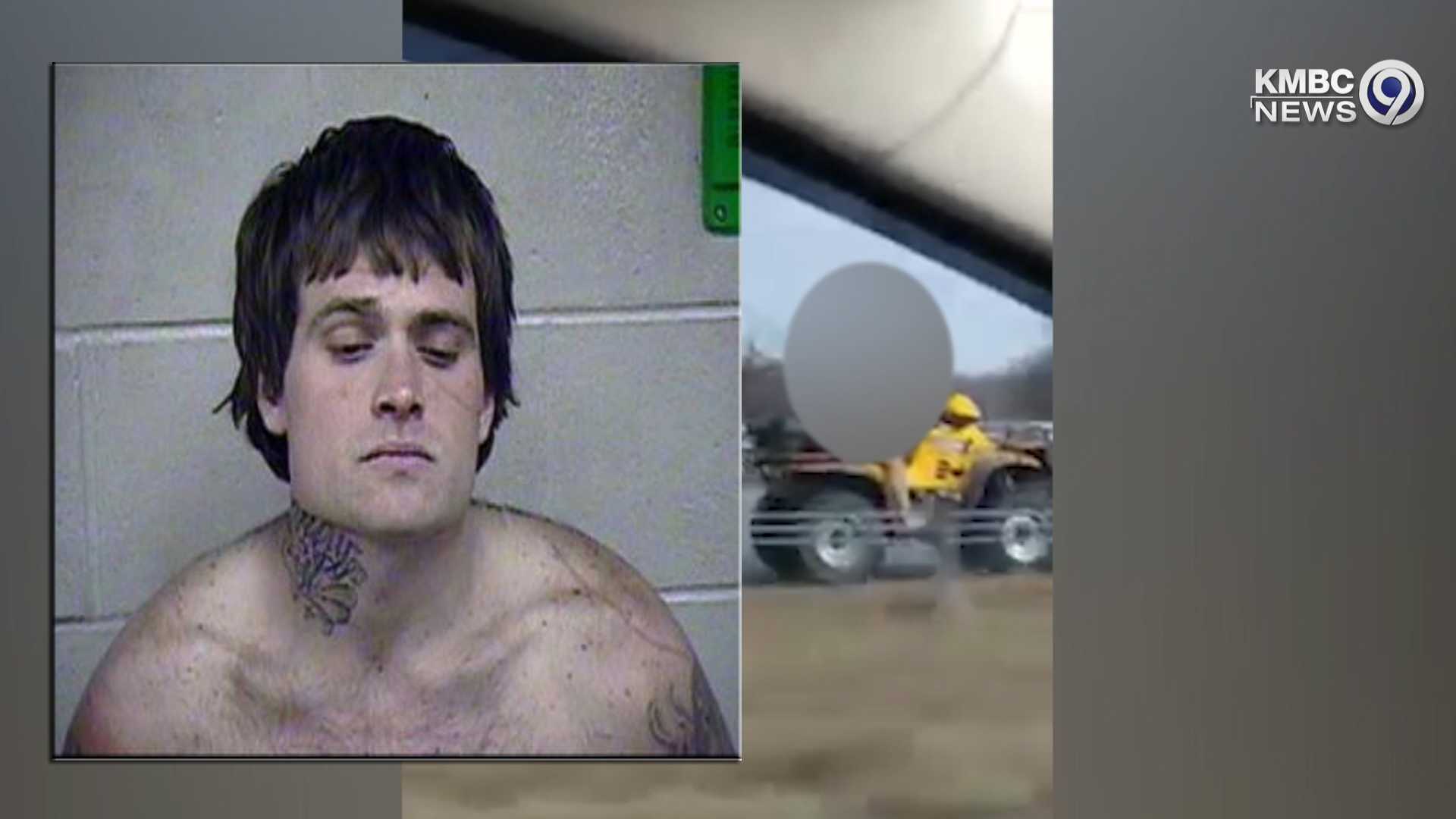 Naked man on an ATV leads police on a pursuit through the Northland photo