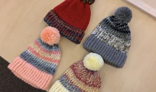 Homemade&#x20;knitted&#x20;hats&#x20;by&#x20;Merna&#x20;Priestley&#xFEFF;