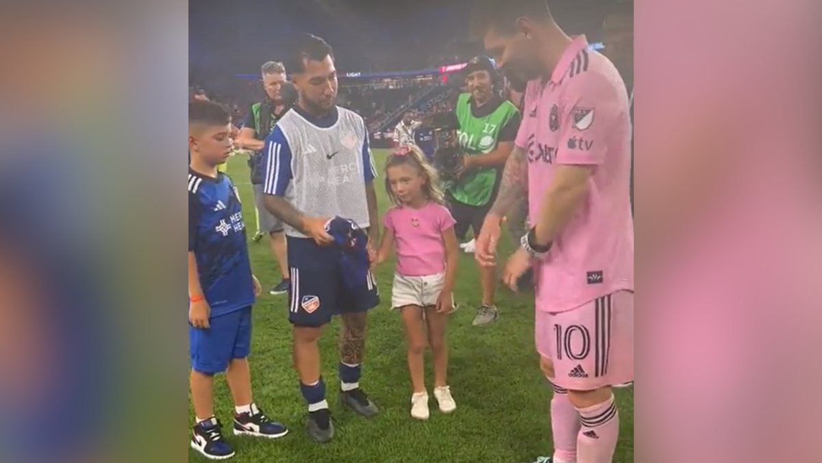 Joe Burrow and Ja'Marr Chase stopped by to see Messi take on FC