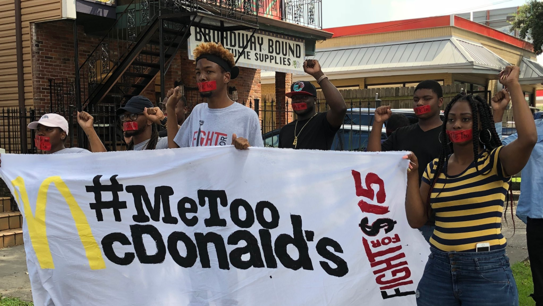 New Orleans Mcdonalds Workers Protest Against Sexual Harassment 