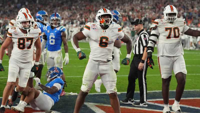 Miami defeats Ole Miss in Fiesta Bowl