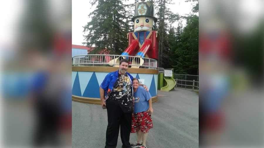 u local user Kerryann Morency posed for a picture with wrestling legend Mick Foley on Friday, June 25, 2021, at Santa's Village in Jefferson.