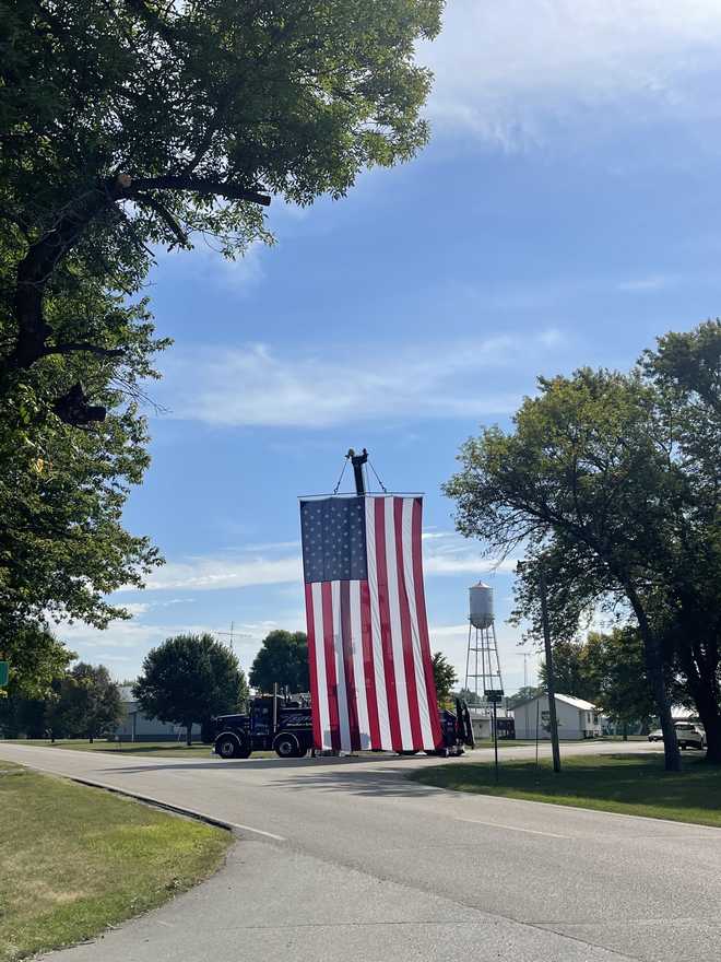 Corwith welcomes Officer Kevin Cram home in final leg of procession